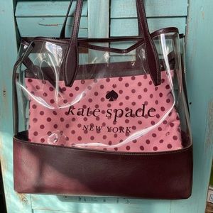 Kate Spade Clear Triple Compartment Tote.